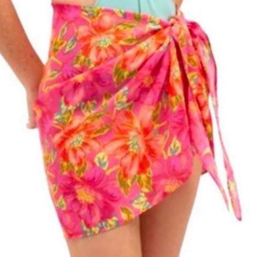 Beach riot melanie sarong in miami peony pink